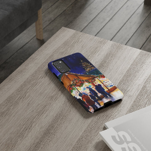 Shopping at the Christmas Market - Impact Resistant Phone Case